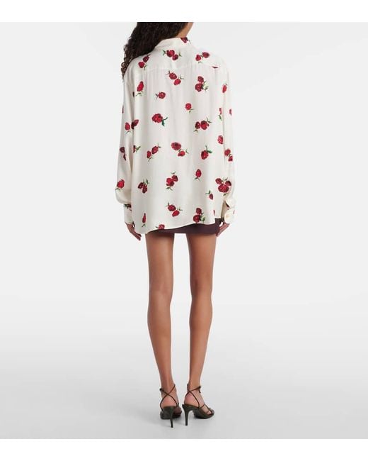 Khaite Pink Argo Printed Twill Shirt