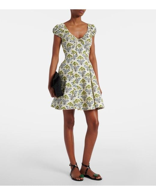 Agua Bendita Green Mati Moriche Cotton Poplin Minidress