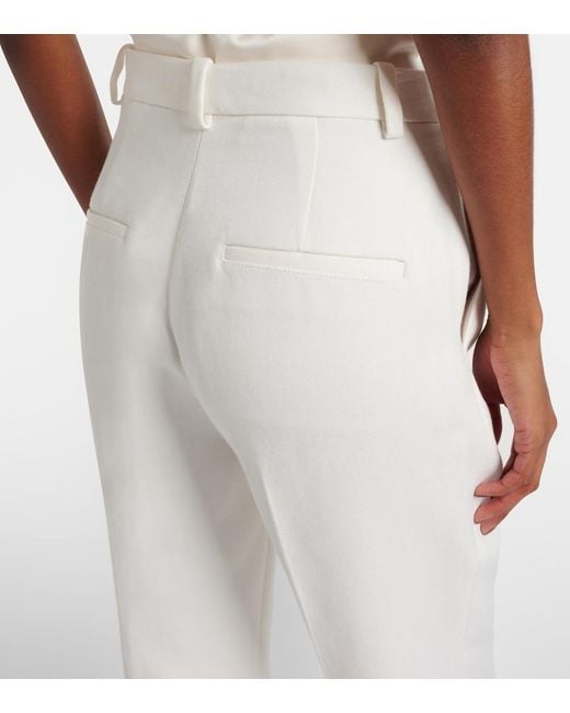 Vince White Mid-Rise Flared Pants