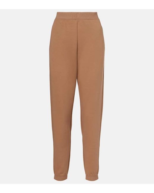 Pantalones Deportivos Violino En Mezcla De Algodon Max Mara de color Brown