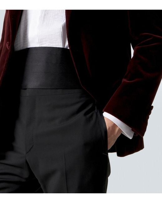 Brioni Black Silk Cummerbund for men