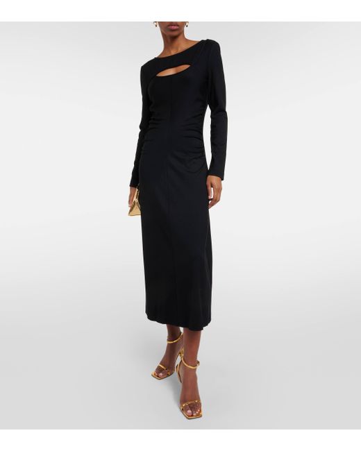 Diane von Furstenberg Black Andreina Midi Dress