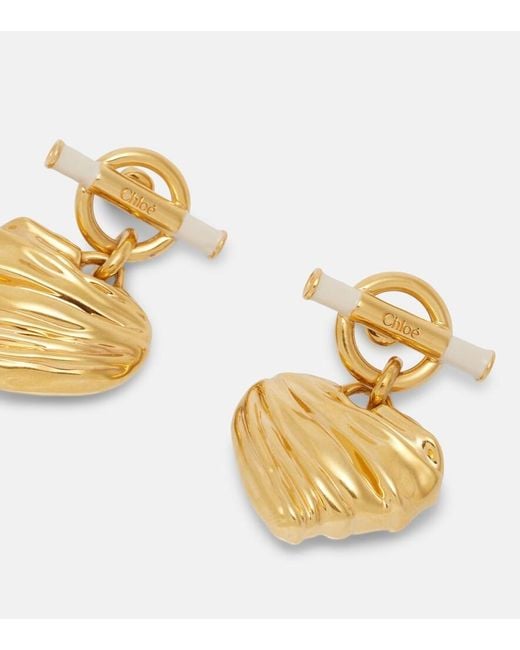 Pendientes Heart Chloé de color Metallic
