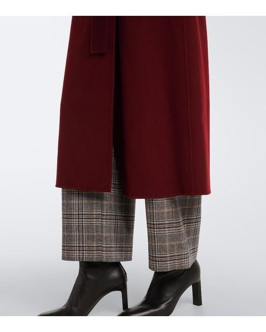 Max Mara Red Wool Wrap Coat