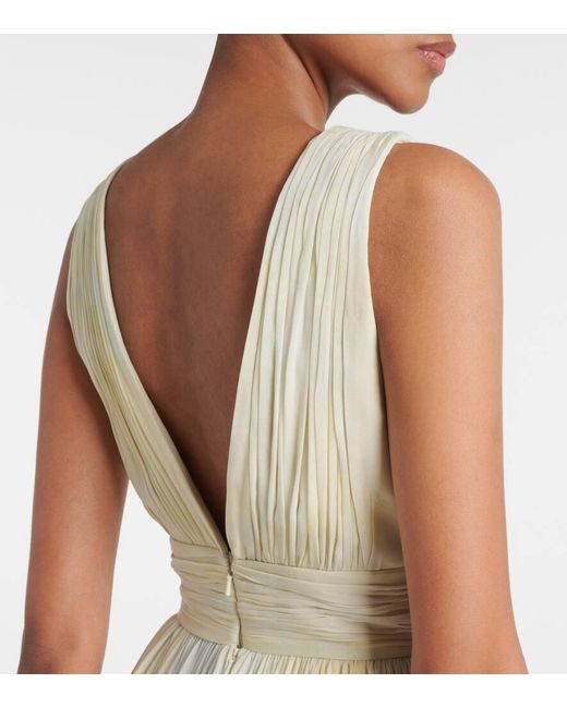 Elie Saab Green Bedruckte Robe Aus Georgette