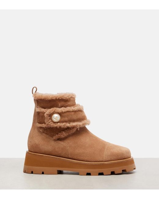 Jimmy Choo Brown Meena Suede Ankle Boots
