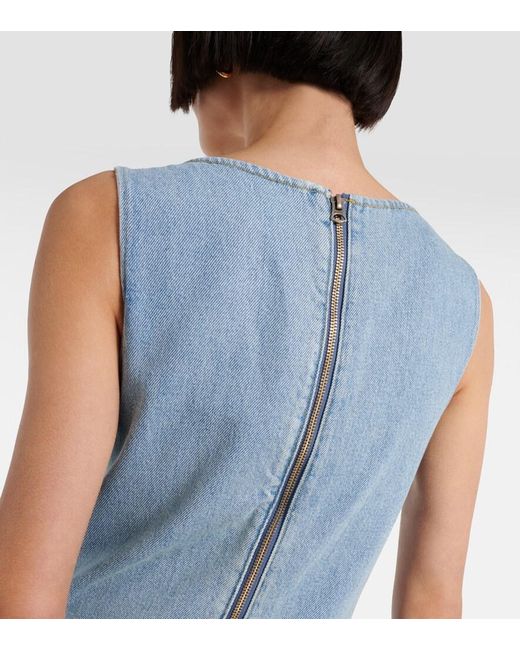 Re/done Blue Western Denim Midi Dress