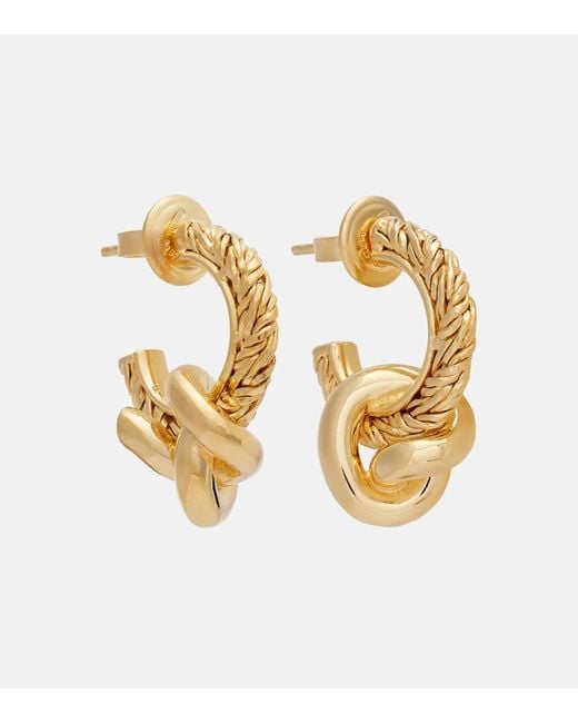 Bottega Veneta Metallic Ohrringe Knot, 18Kt Vergoldet