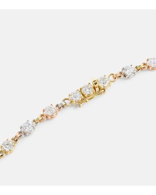 Spinelli Kilcollin Metallic Armband Aysa aus 18kt Gelb-, Rose- und Weissgold mit Diamanten