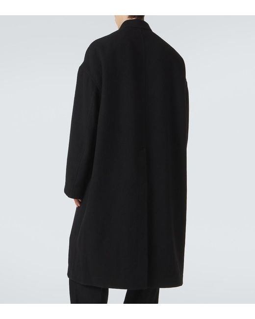 Rick Owens Black Brad Virgin Wool Coat for men