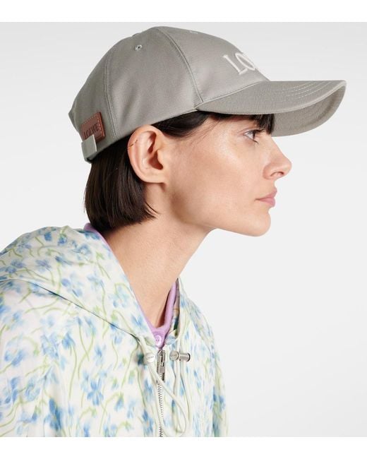 Loewe White Cotton Baseball Cap