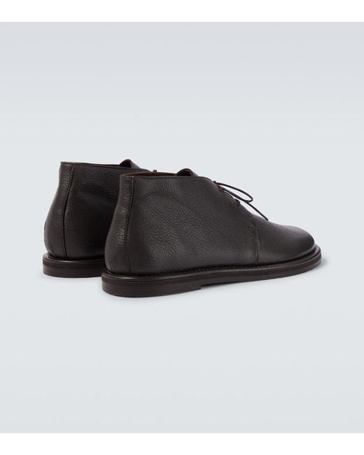 Studio Nicholson Black Woodrow Leather Desert Boots for men