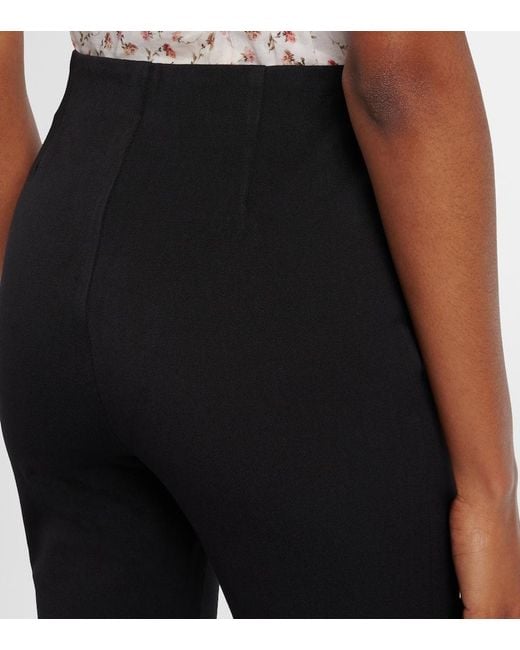 Posse Black Angelina Cotton-Blend Capri Pants