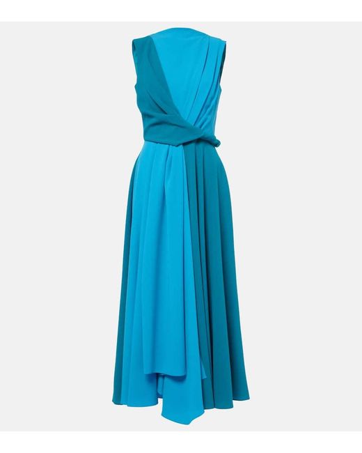 Roksanda Blue Parsa Crepe Midi Dress