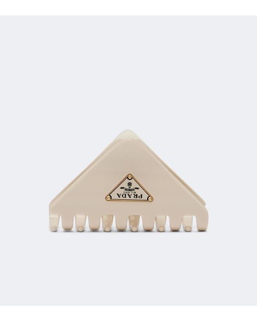 Prada Natural Logo Hair Clip