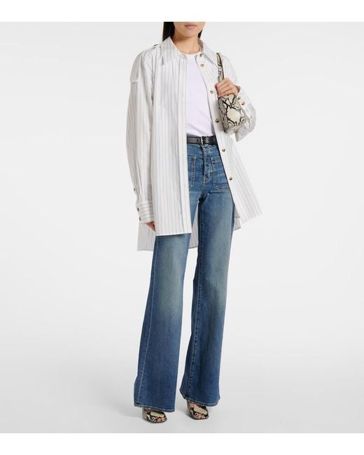 Nili Lotan White Elin Cotton Jersey T-Shirt
