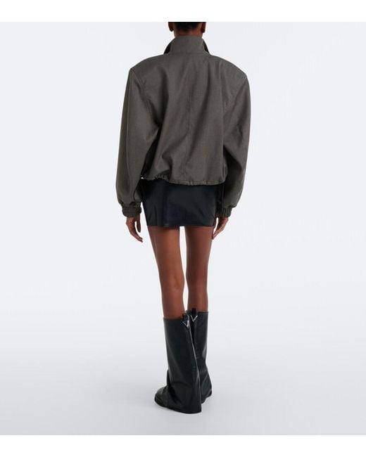 Wolford Black Embossed Croc-Effect Miniskirt