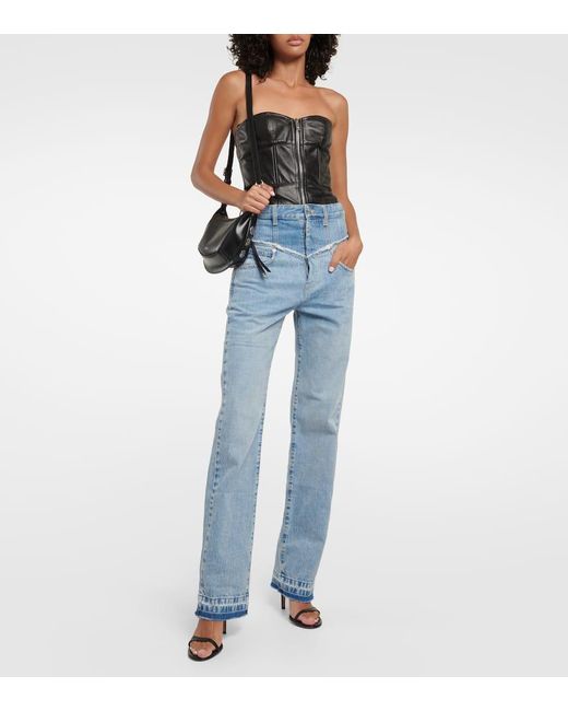 Isabel Marant Blue Noemie High-Waisted Denim Jeans