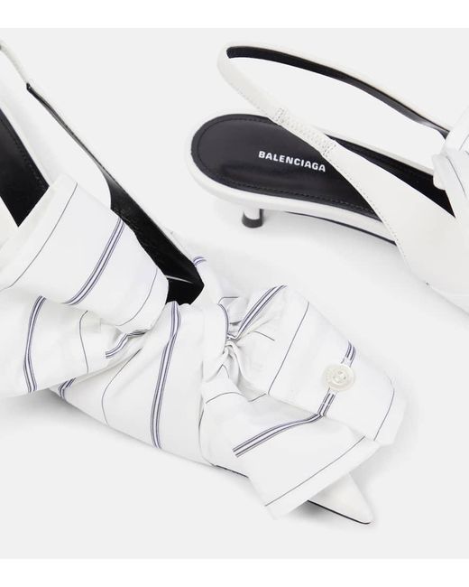 Balenciaga White Knife chemise 40 mm slingback