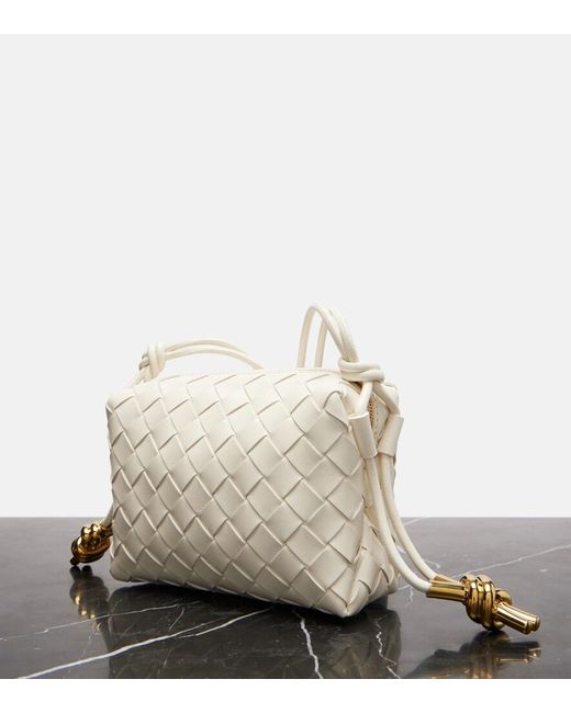 Bottega Veneta Natural Loop Mini Leather Crossbody Bag