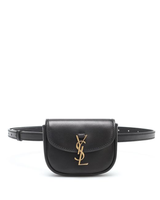 Saint Laurent Black Kaia Leather Belt Bag
