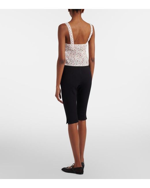 Posse Black Angelina Cotton-Blend Capri Pants