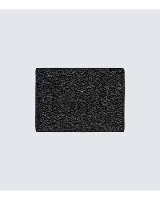 Thom Browne Black Leather Cardholder for men