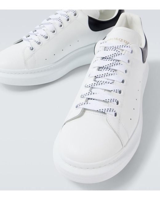 McQueen White Oversized Leather Sneakers for men