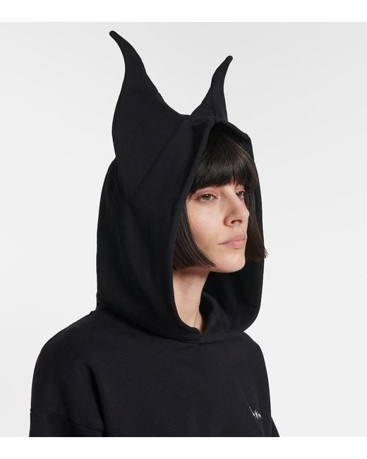 Coperni Black X Disney Maleficent Cotton-Blend Hoodie