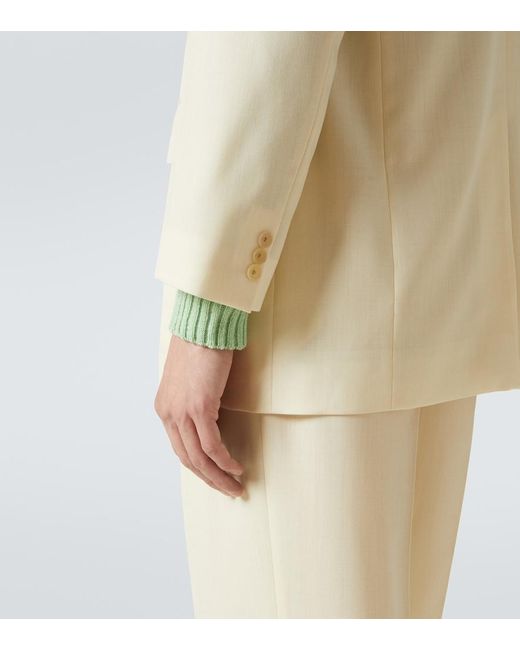 Auralee Natural Wool And Mohair Blazer for men