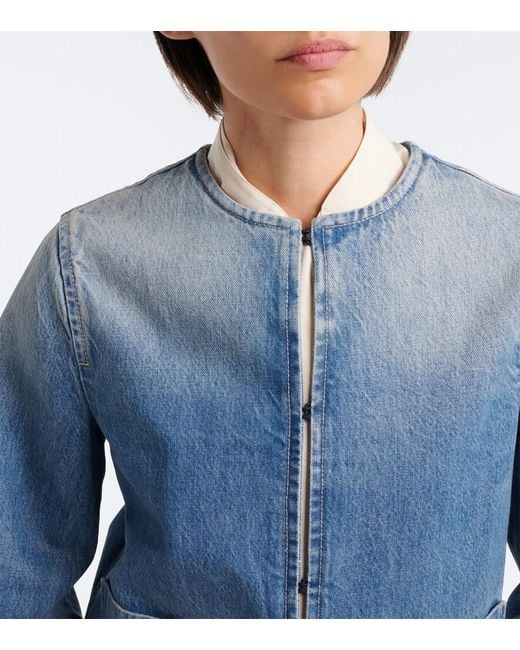 Valentino Blue Vgold Faded Denim Jacket