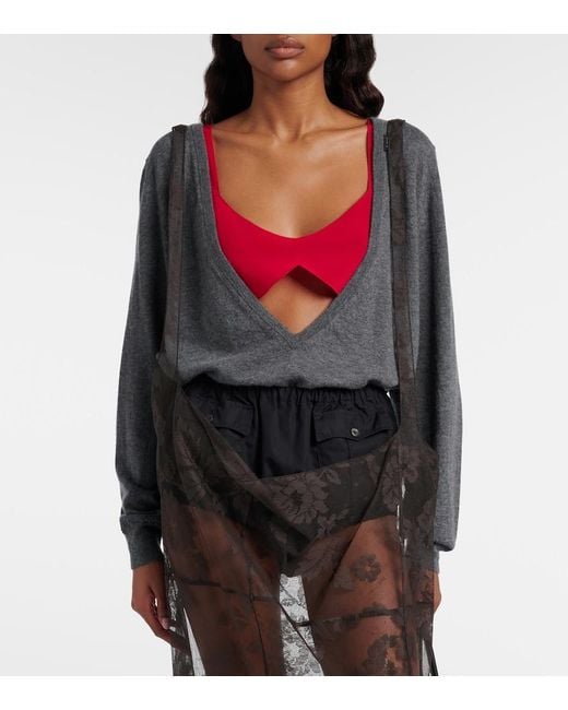 Prada Gray Cashmere Sweater