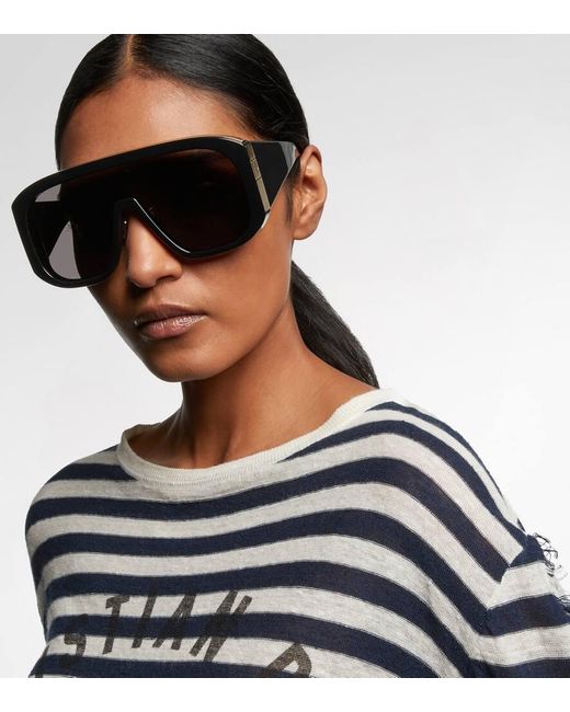 Dior Black Diorgraphique M2U Mask Sunglasses