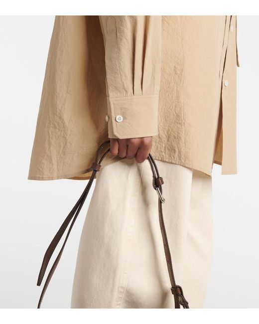 Lemaire Natural Tie-Detail Cotton Shirt