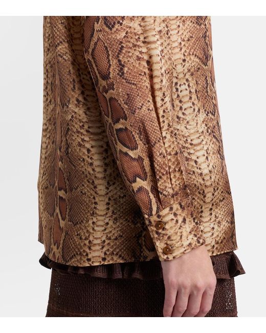 Camicia Hypnotic di Zimmermann in Brown