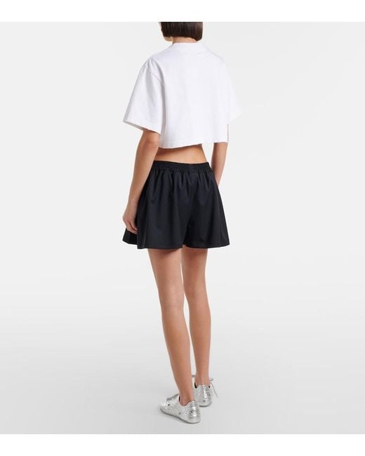 Balenciaga Blue Logo Wool-Blend Shorts