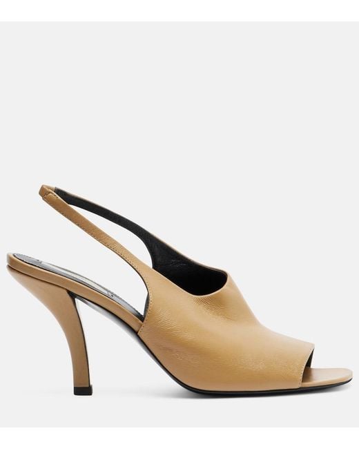 Totême Metallic Leather Slingback Sandals
