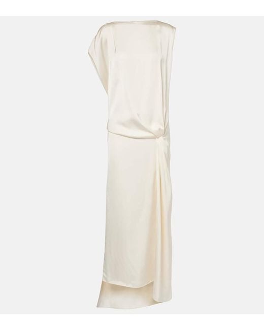 The Row Natural Esmee Satin Maxi Dress