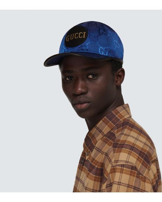 Gucci Off The Grid Baseball Hat in Blue for Men | Lyst