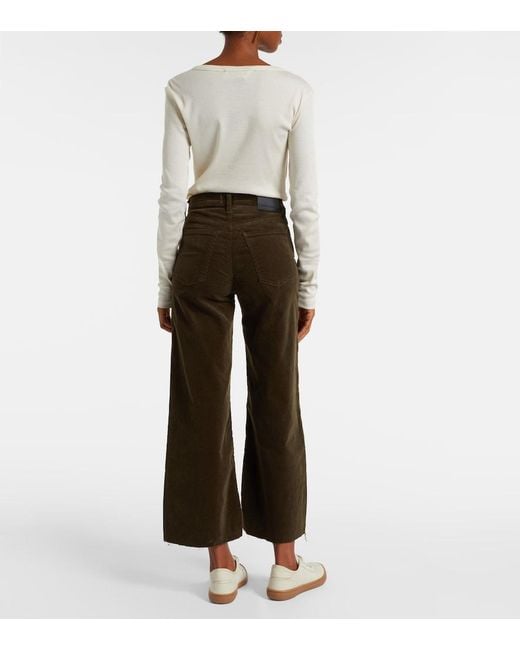 Citizens of Humanity Brown Lyra Cotton Corduroy Wide-Leg Pants