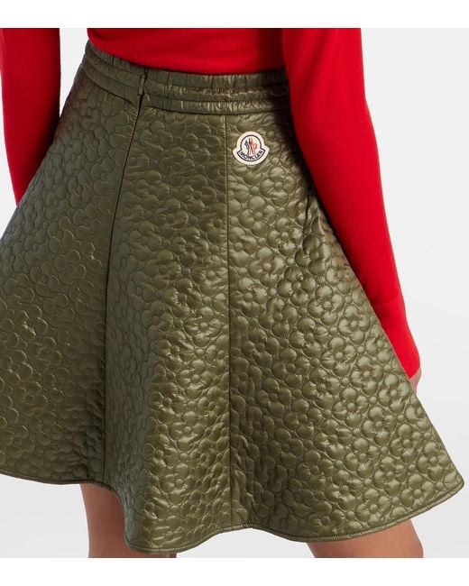 Moncler Green Floral Miniskirt