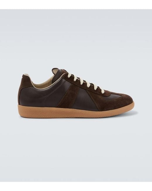 Maison Margiela Sneakers Replica Aus Leder Und Veloursleder in Brown für Herren