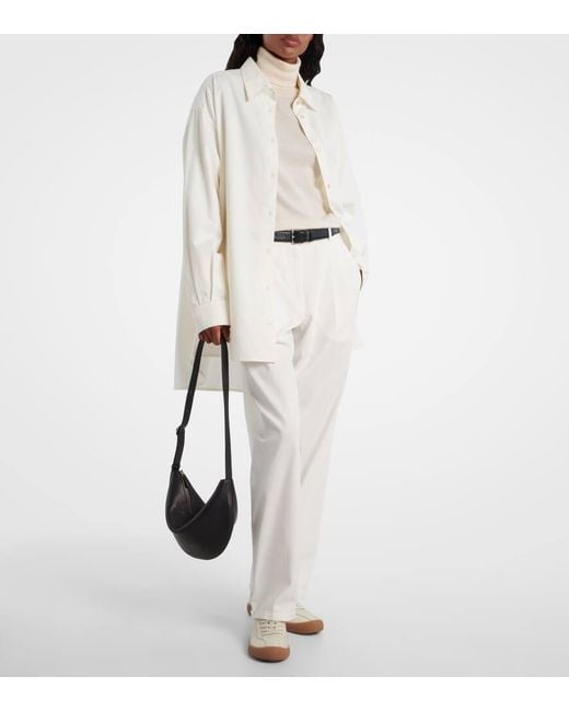 The Row Black Schultertasche Jouvette Medium Aus Leder