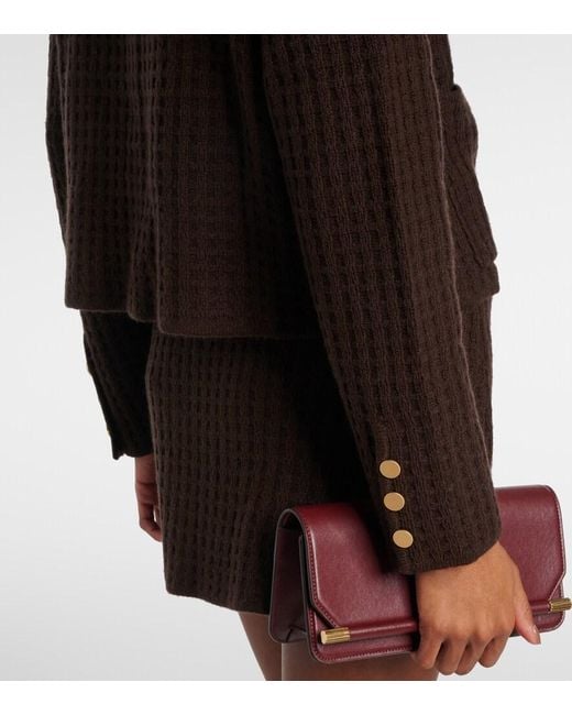 Jardin Des Orangers Black Waffle-Knit Wool And Cashmere Cardigan