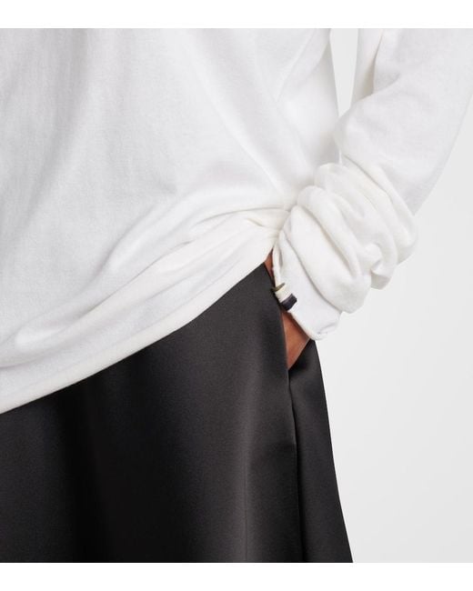 Extreme Cashmere White N°347 Aries Cotton And Cashmere T-Shirt