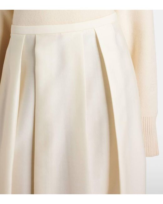 Totême  White Midirock Twinflower Aus Wolle Und Seide