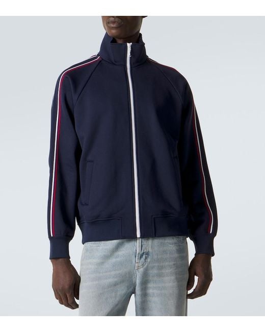 Saint Laurent Blue Cotton-Blend Track Jacket for men
