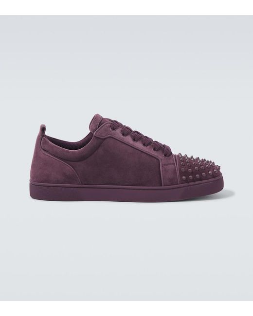 Christian Louboutin Purple Louis Junior Spikes Orlato Sneakers for men