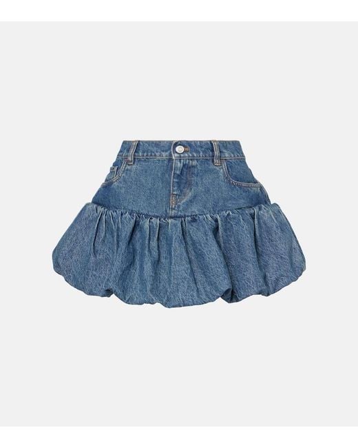 Coperni Blue Balloon Denim Miniskirt