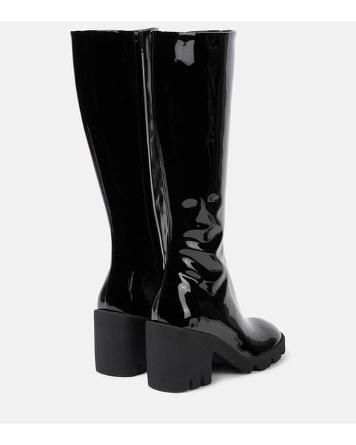 Bottes Stride En Cuir Burberry en coloris Black